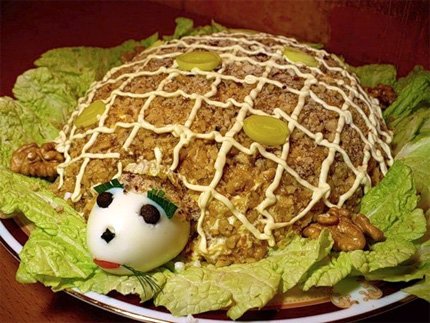Рецепт с фото: Салат Черепаха. Праздничный салат