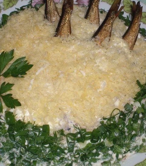 Рецепт с фото: Салат рыбки в пруду.