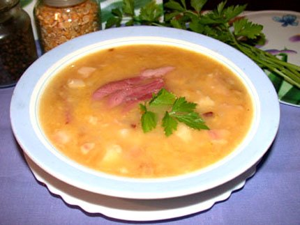 Рецепт с фото: Гороховый суп с копченостями